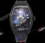 Super Clone Franck Muller Grand Central Tourbillon Carbon Fiber Watch
